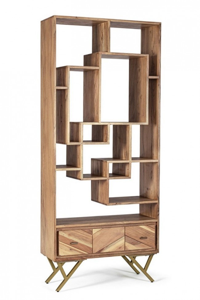 BIZZOTTO dřevěná knihovna RAIDA 185x80 cm