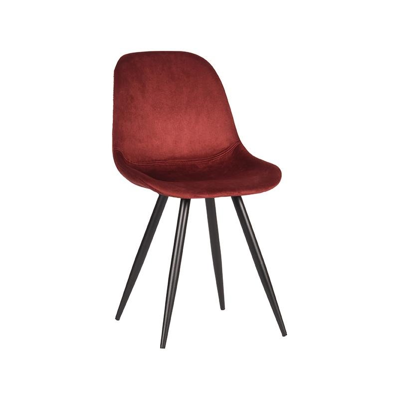 LABEL51 Sametová jídelní židle CAPRI červená Color: Red