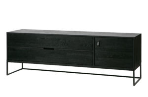 WOOOD Dřevěný TV stolek SILAS černý