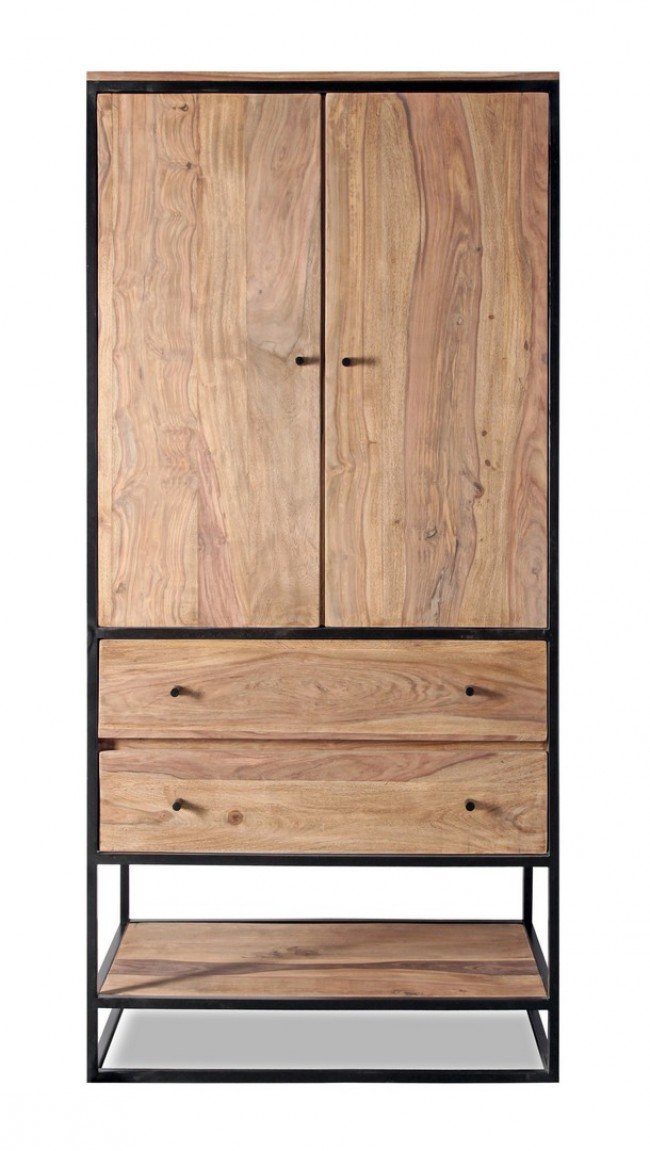 BIZZOTTO dřevěný kabinet NARTAN hnědý 90x45 cm