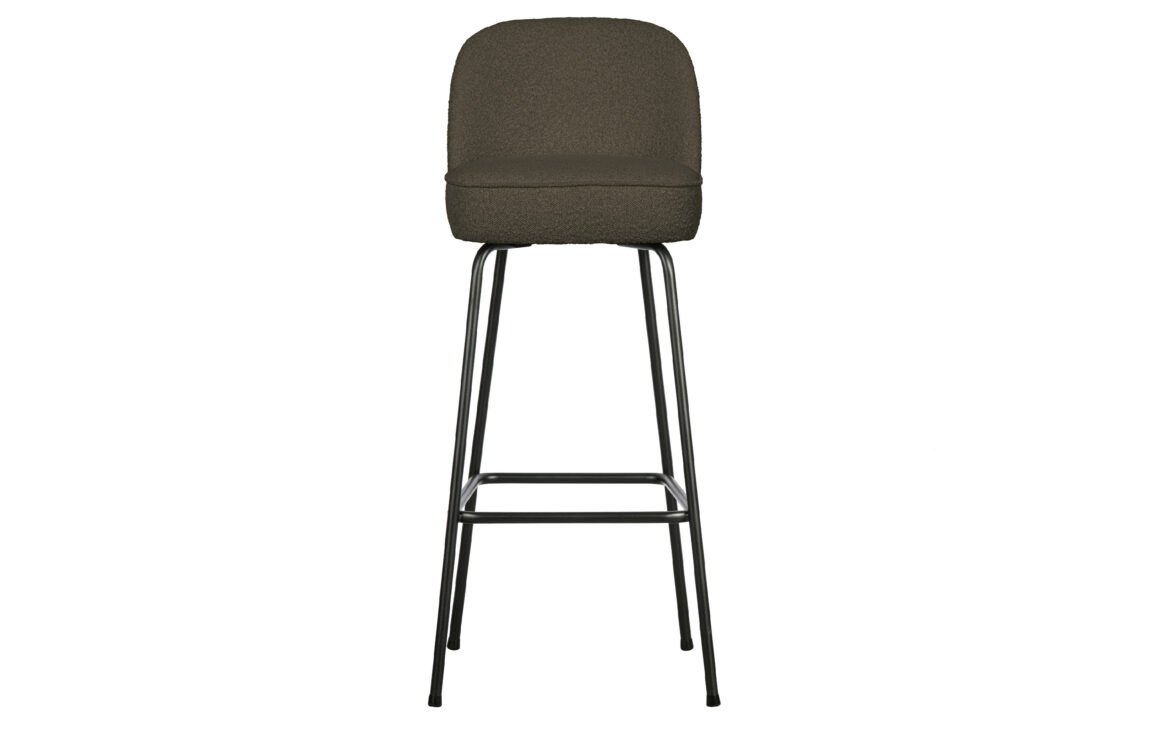 BePureHome Barová židle VOGUE zelená bouclé 80 cm