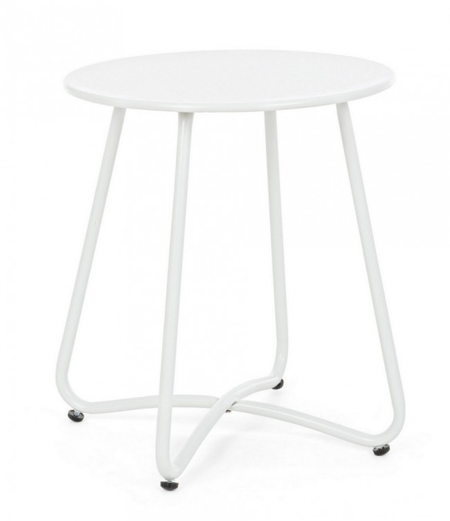 BIZZTTO konferenční bílý zahradní stolek WISSANT ø40 cm